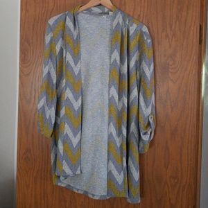 Yellow and Gray Cardigan